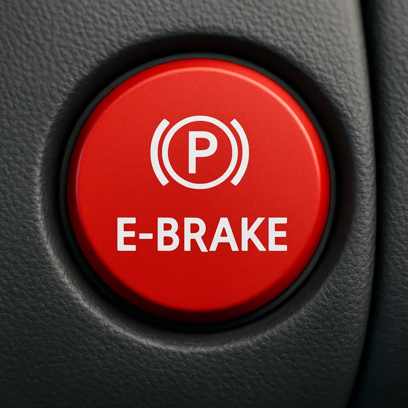 E-Brake – röd knapp för elektrisk handbroms