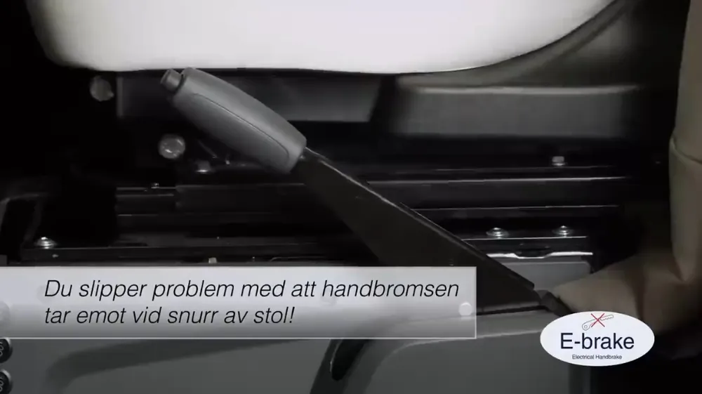 Handbromsspak med E-Brake monterad