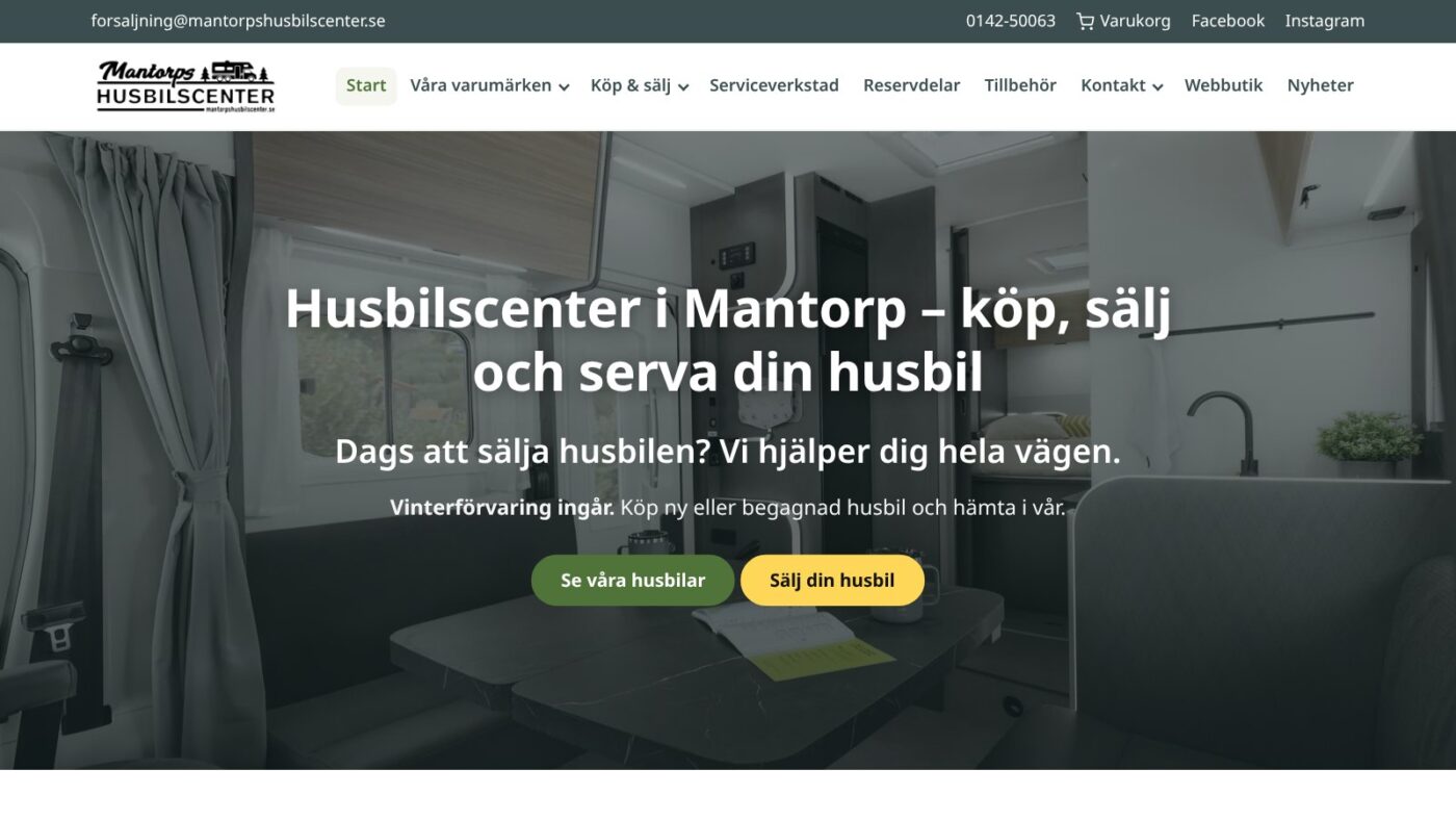 Ny hemsida och webbshop